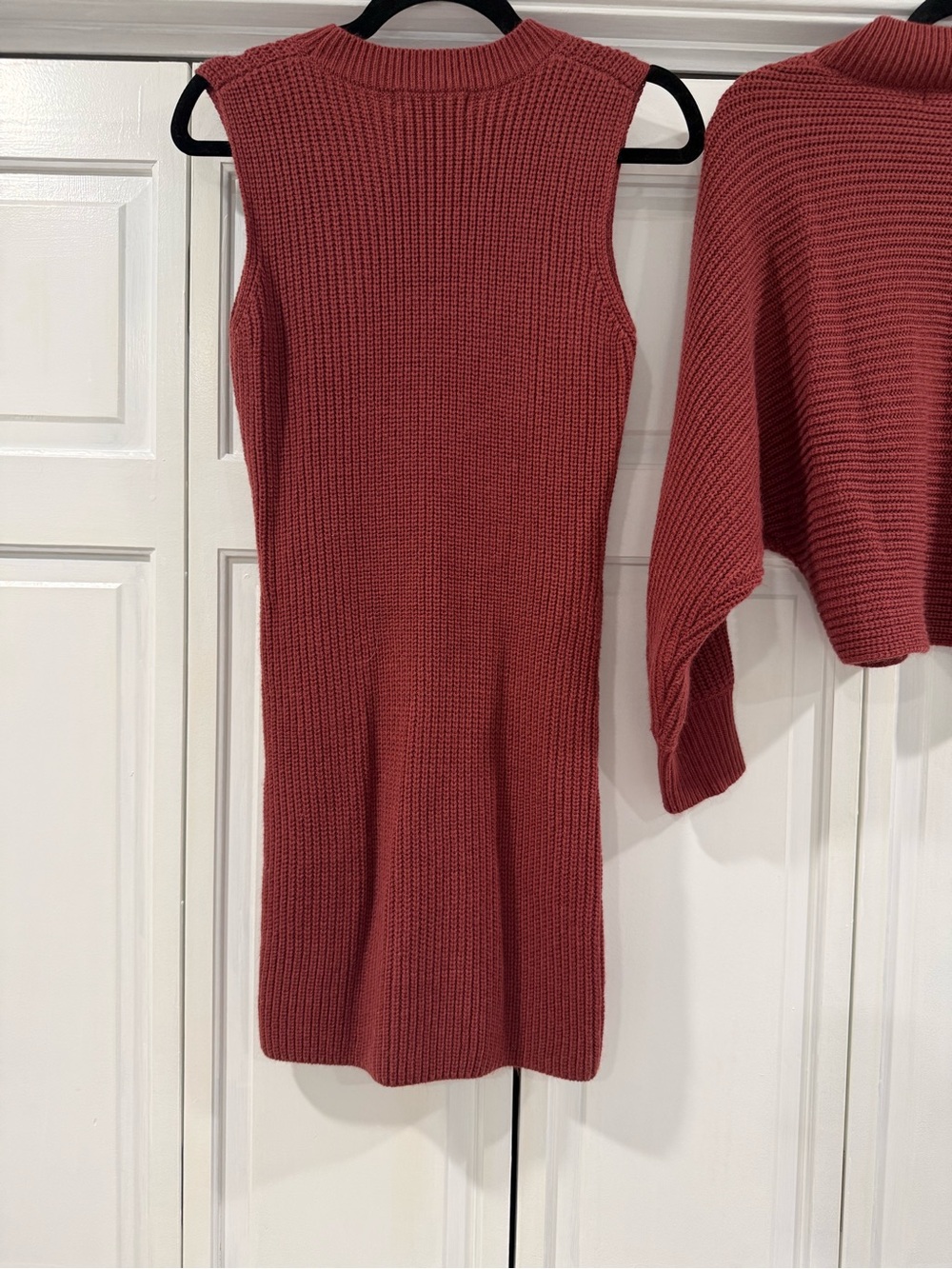 Lulu’s Toasty Time Dark Mauve Long Sleeve Two-Piece Sweater Dress - Picture 7 of 8